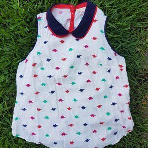 2X Modcloth Stegosaurus Peter Pan blouse
